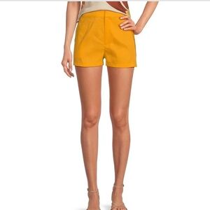 High Waist Yellow Women's Shorts